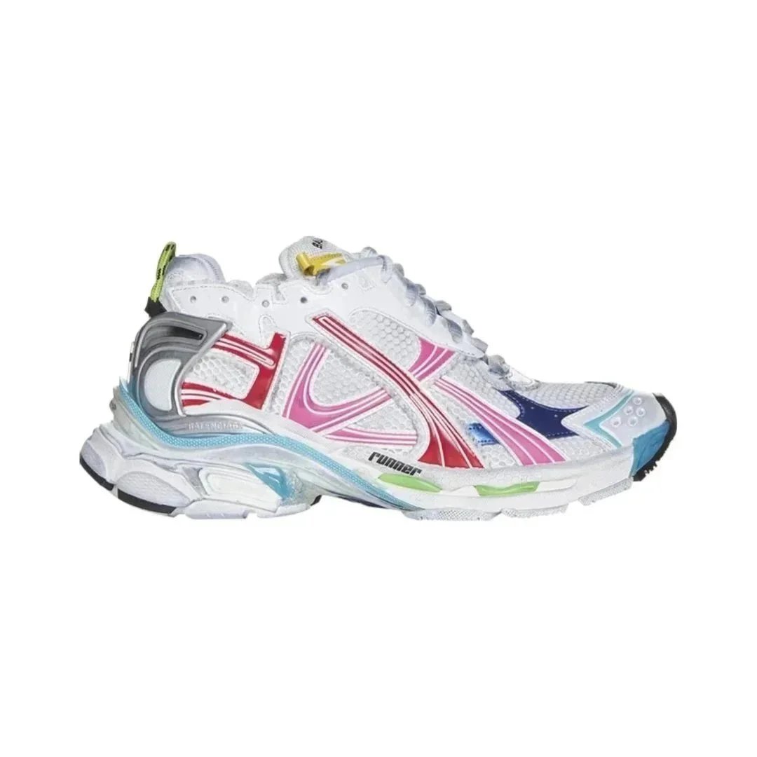 Worn Out - White Multi Color