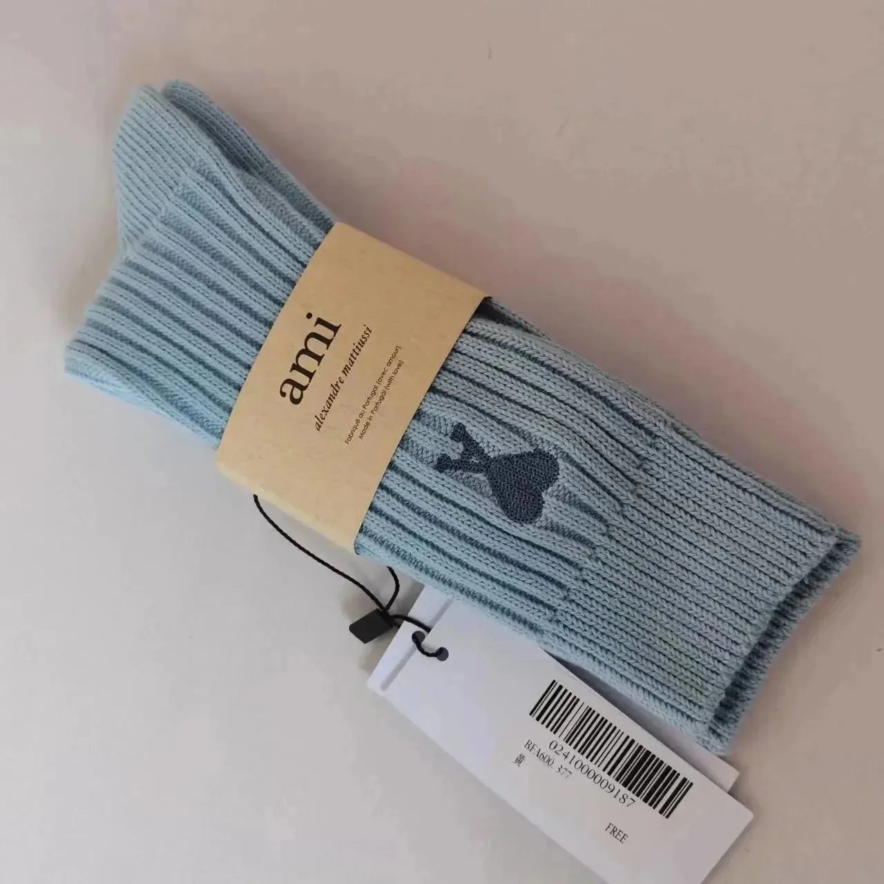 蓝色粗针刺绣