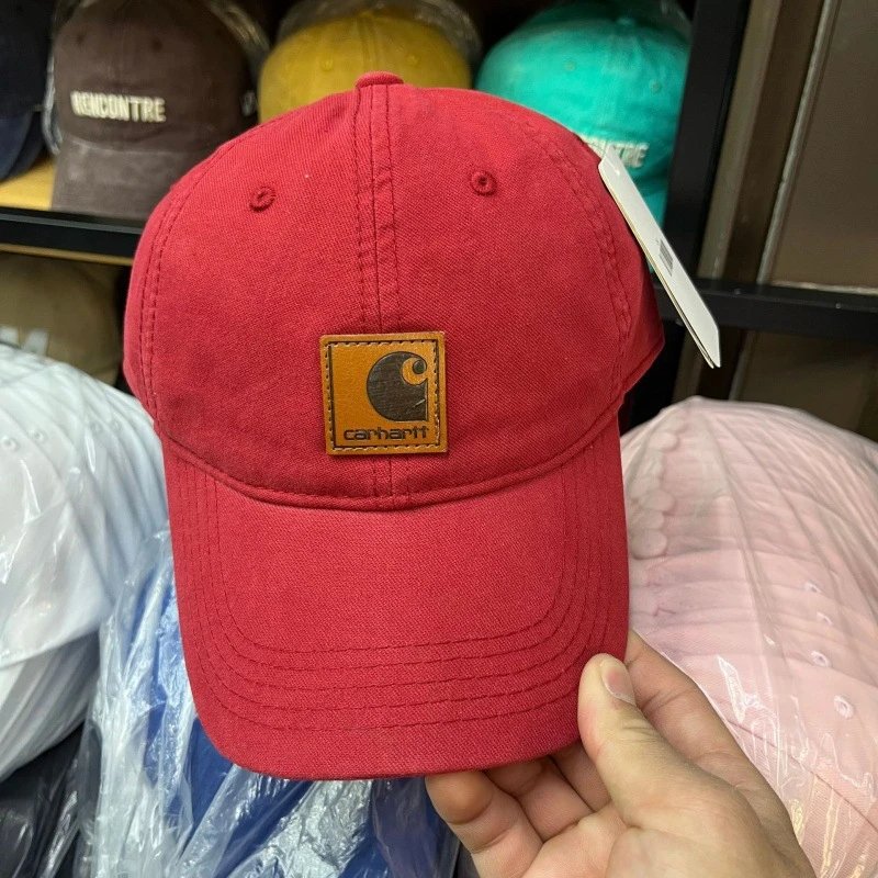 方块G棒球帽-酒红