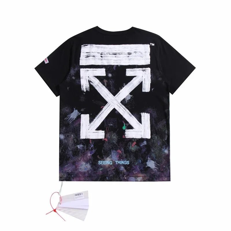 烟花短袖黑