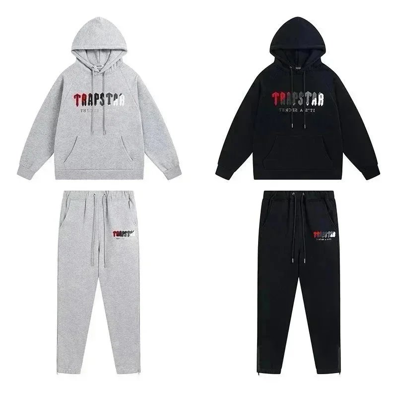TRAPSTAR Hoodie and Pants Set for Men Women Casual Sweatshirt Tracksuit