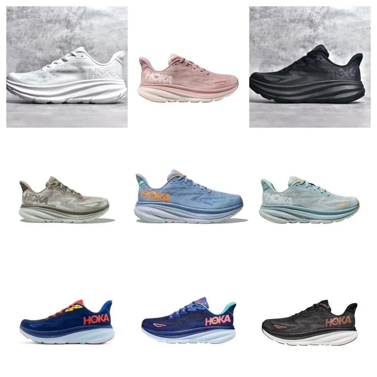 HOKA Running Shoes Lightweight Cushioned Athletic Sneakers for Men and Women