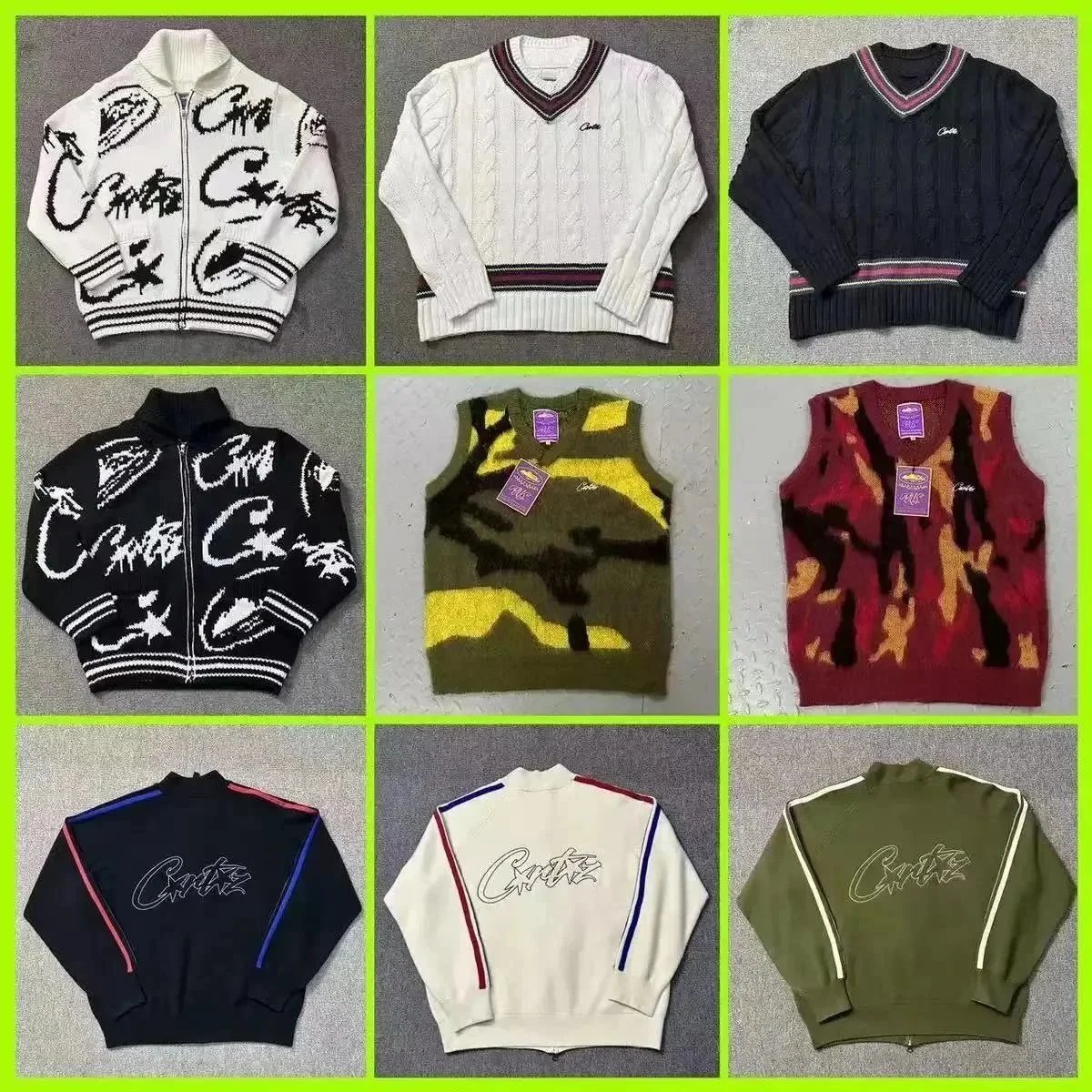 Crate Knit Sweaters Vests Zip-Up Jackets Men's Fashion