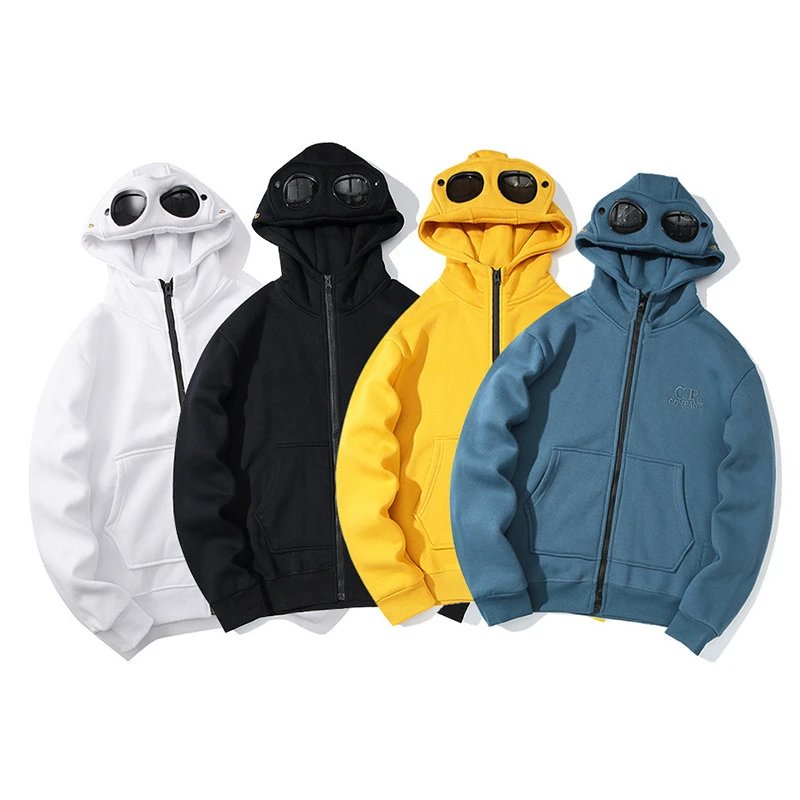 C.P. Company Goggle Hoodie Zip-Up Sweatshirt Men's Fashion