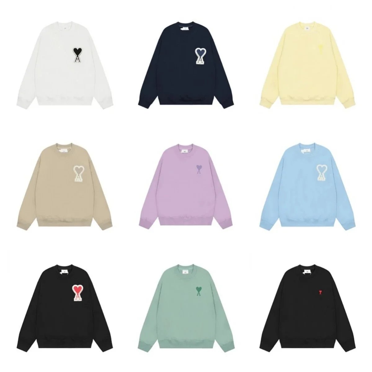 Heart Logo Crewneck Sweatshirt in Multiple Colors