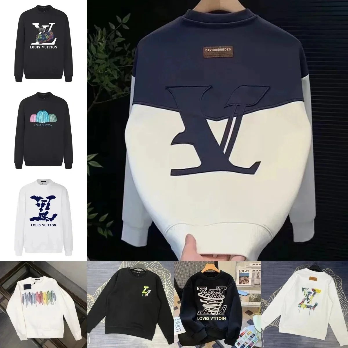 Louis Vuitton LV Logo Sweatshirt Men Women Fashion Streetwear Hoodie