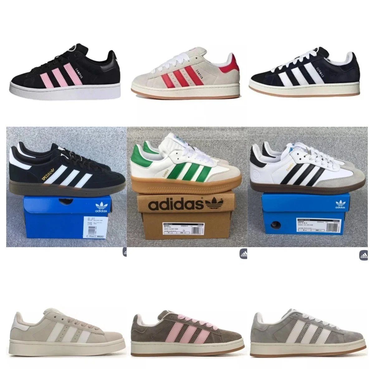 Adidas Campus Sneakers Classic Casual Shoes for Men and Women
