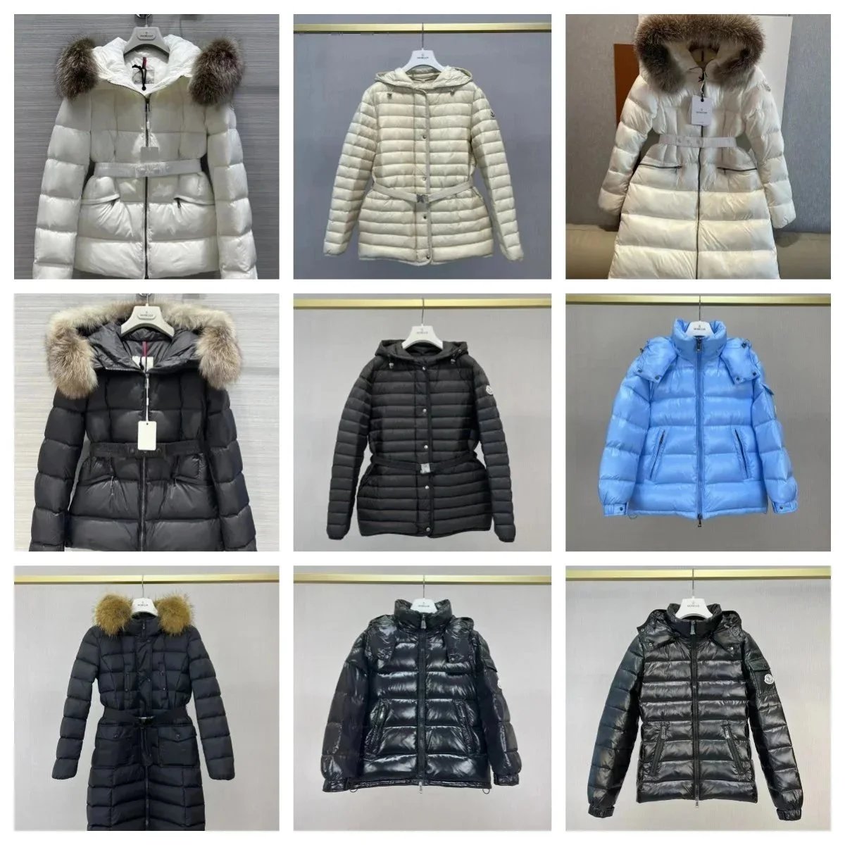 Moncler Women's Down Jacket with Fur Hood Winter Coat