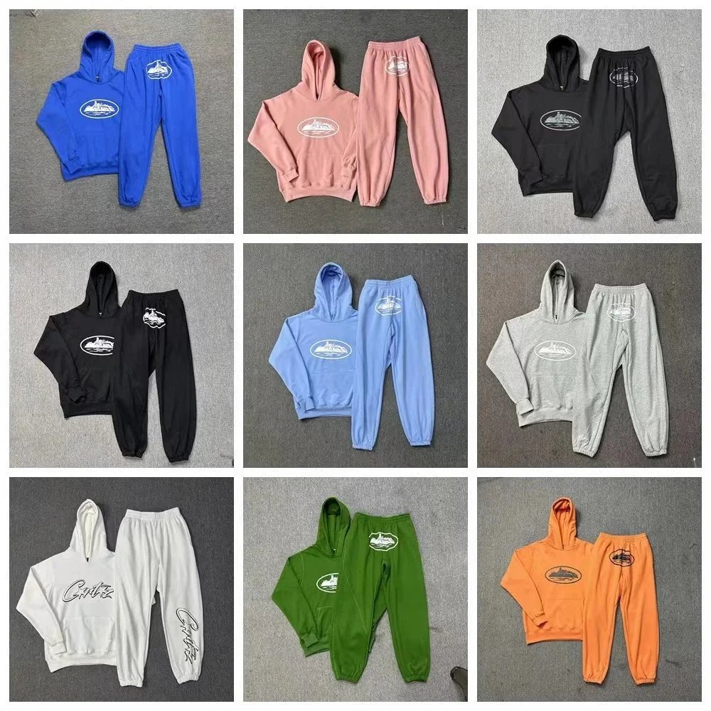 Contez Hoodie and Sweatpants Set for Men Women Casual Tracksuit
