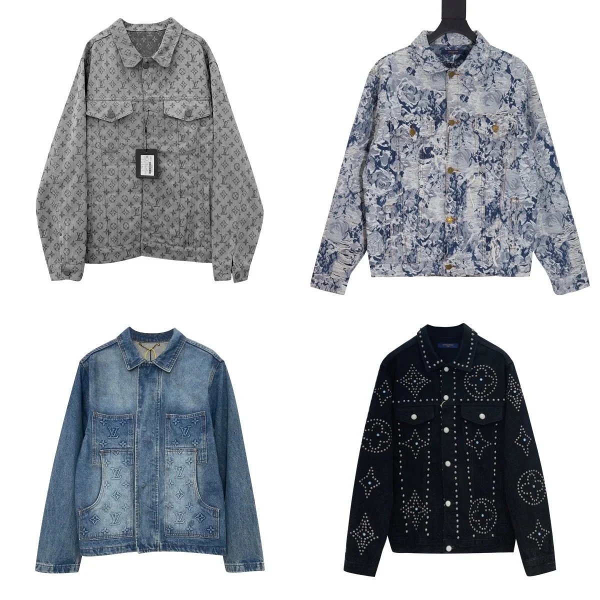 Louis Vuitton Monogram Denim Jacket Women's Fashion Outerwear