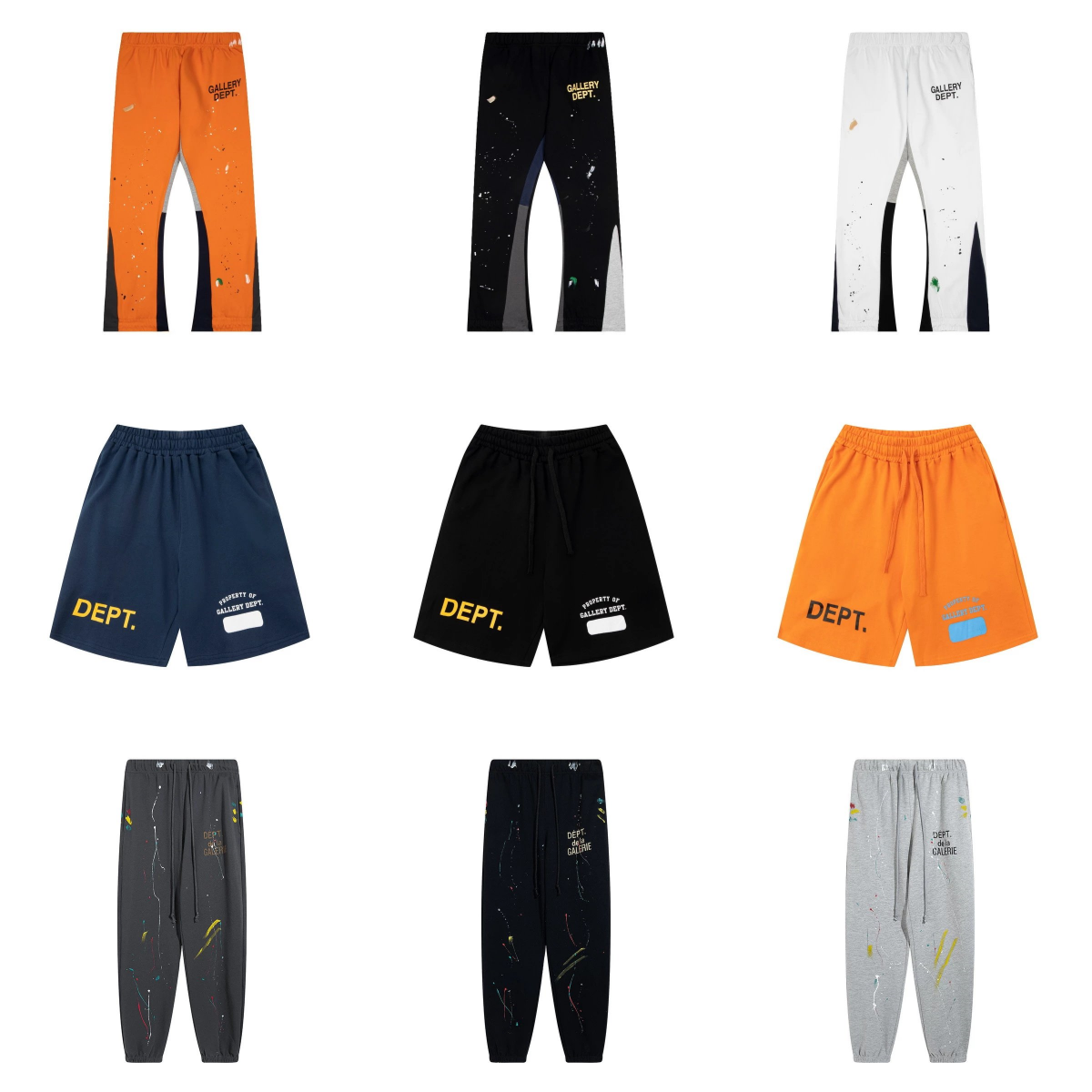 Gallery Dept. Paint Splatter Pants and Shorts Collection