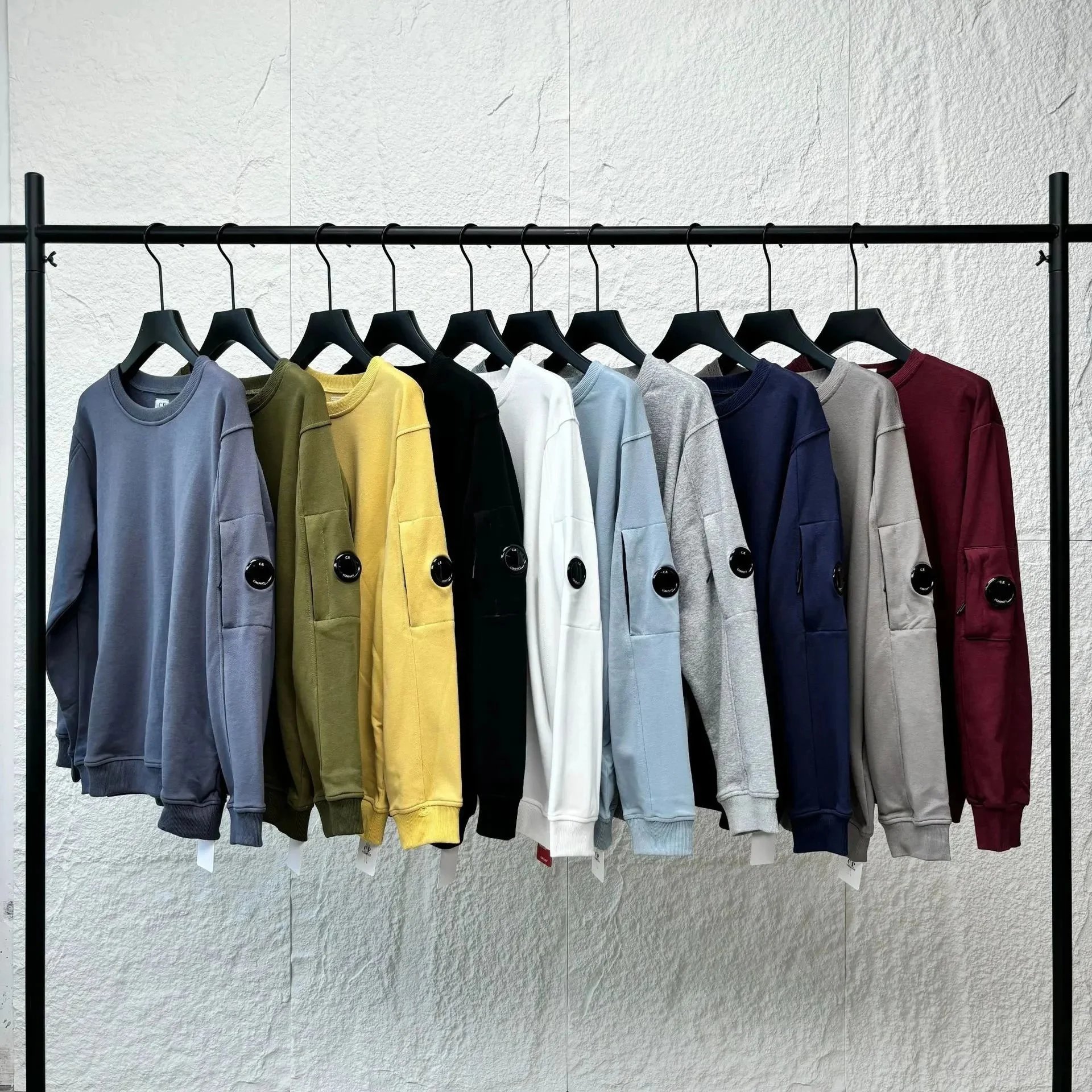 Unisex Oversized Sweatshirt with Pocket and Button Detail