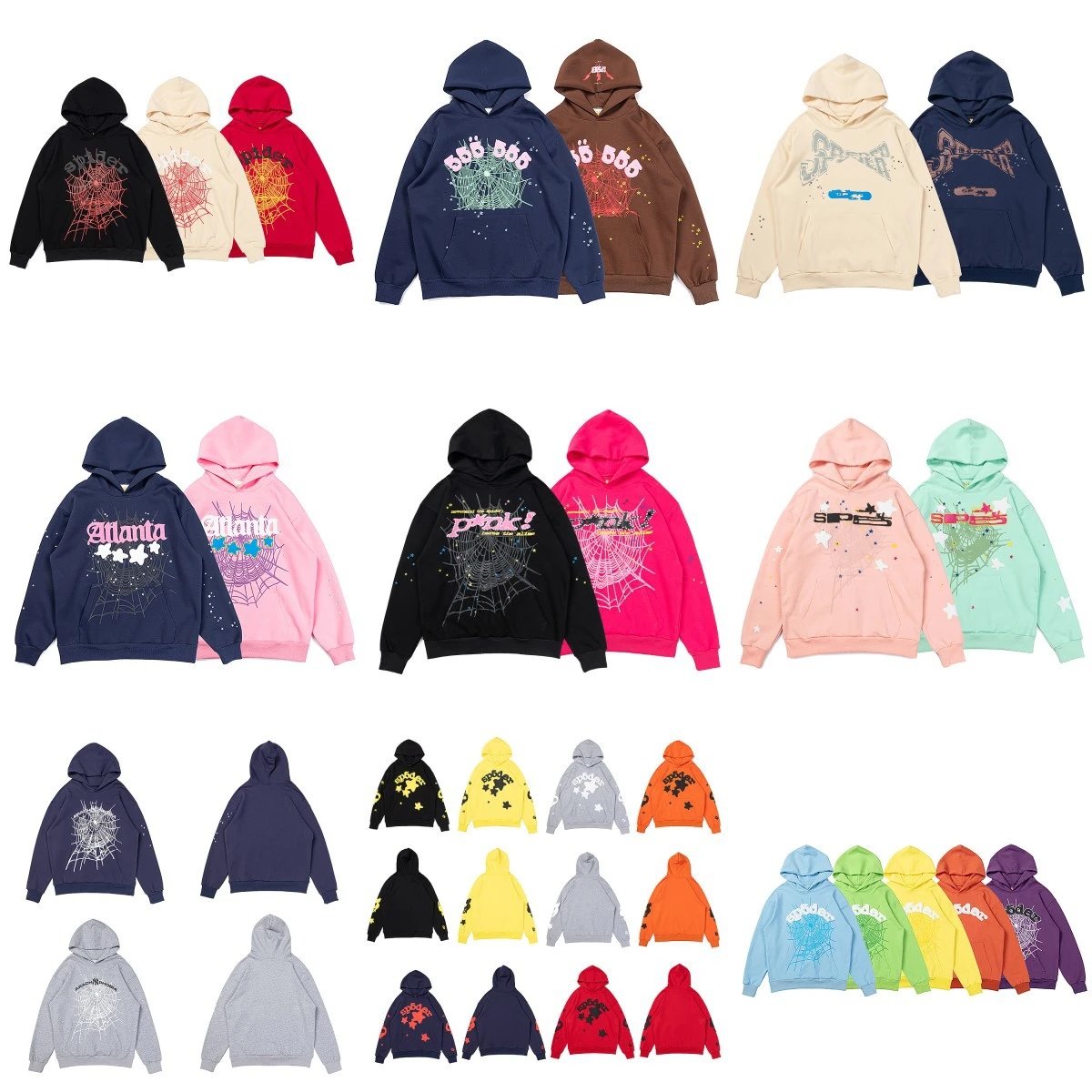 Spider Hoodie Collection - Trendy Streetwear Sweatshirts