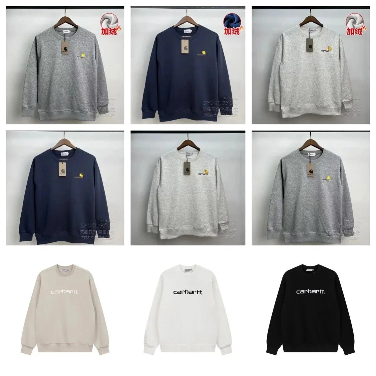 Carhartt Logo Sweatshirt Men's Casual Fleece Pullover Hoodie