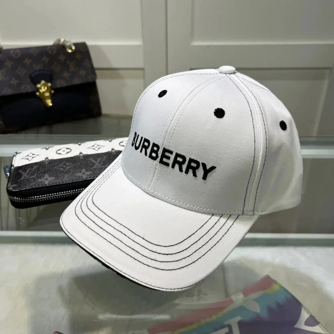 Burberry White Logo Baseball Cap