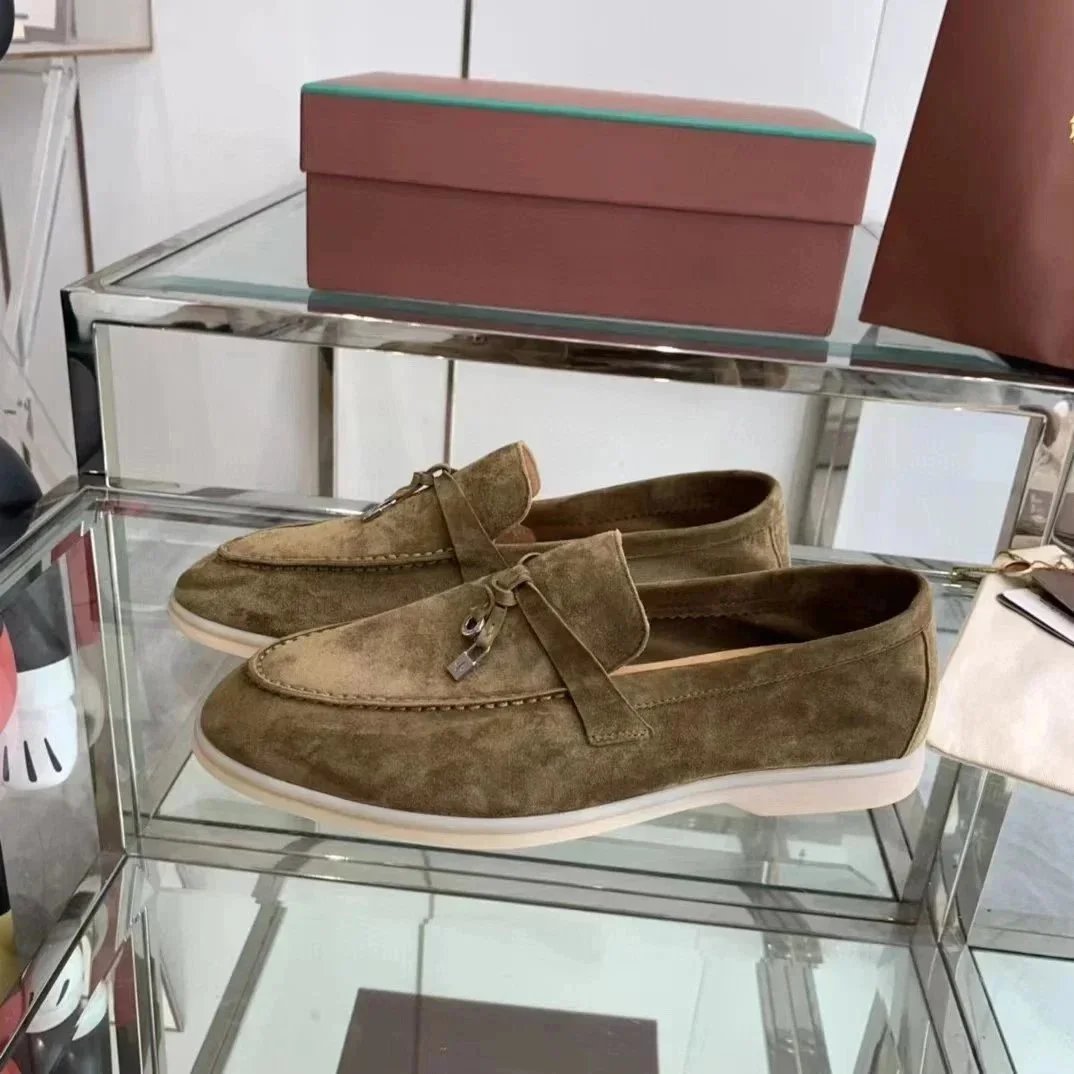 Gucci Brown Suede Loafers with Horsebit Detail