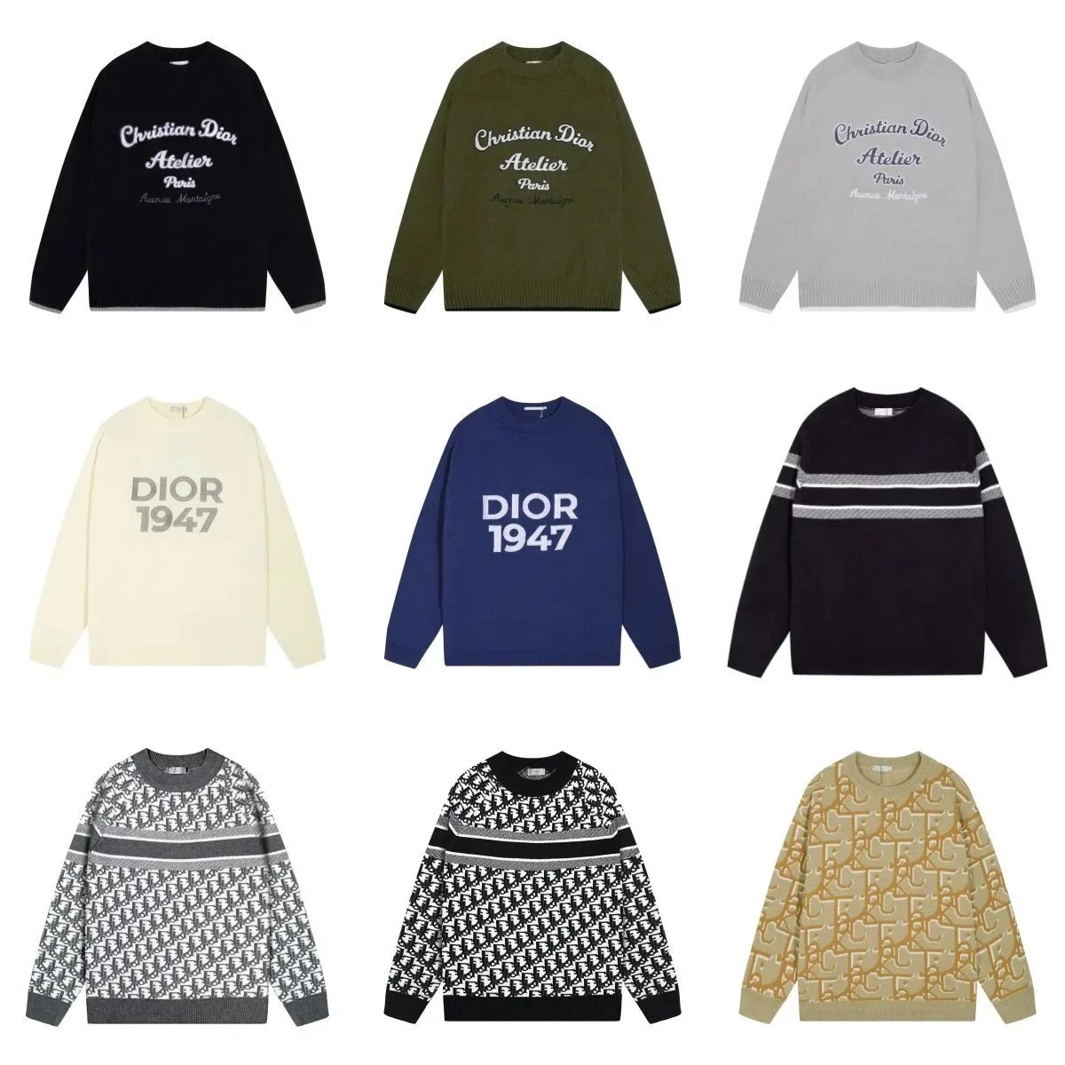 Dior Christian Dior Atelier Paris Sweaters 1947 Logo Knitwear