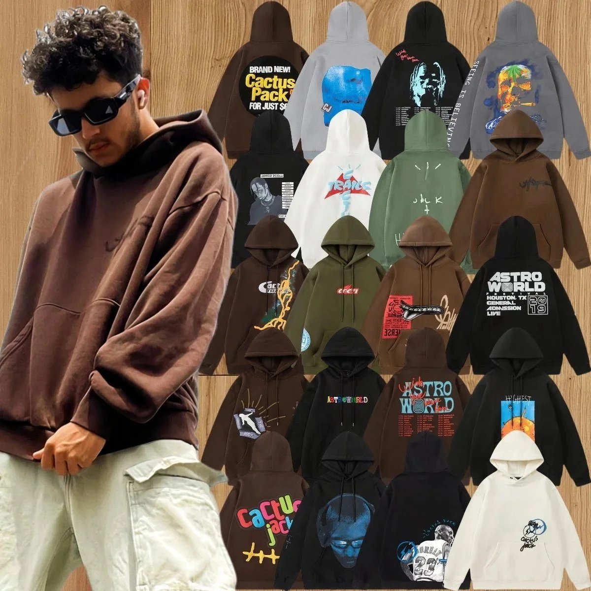 Travis Scott Hoodies Astro World Cactus Jack Collection