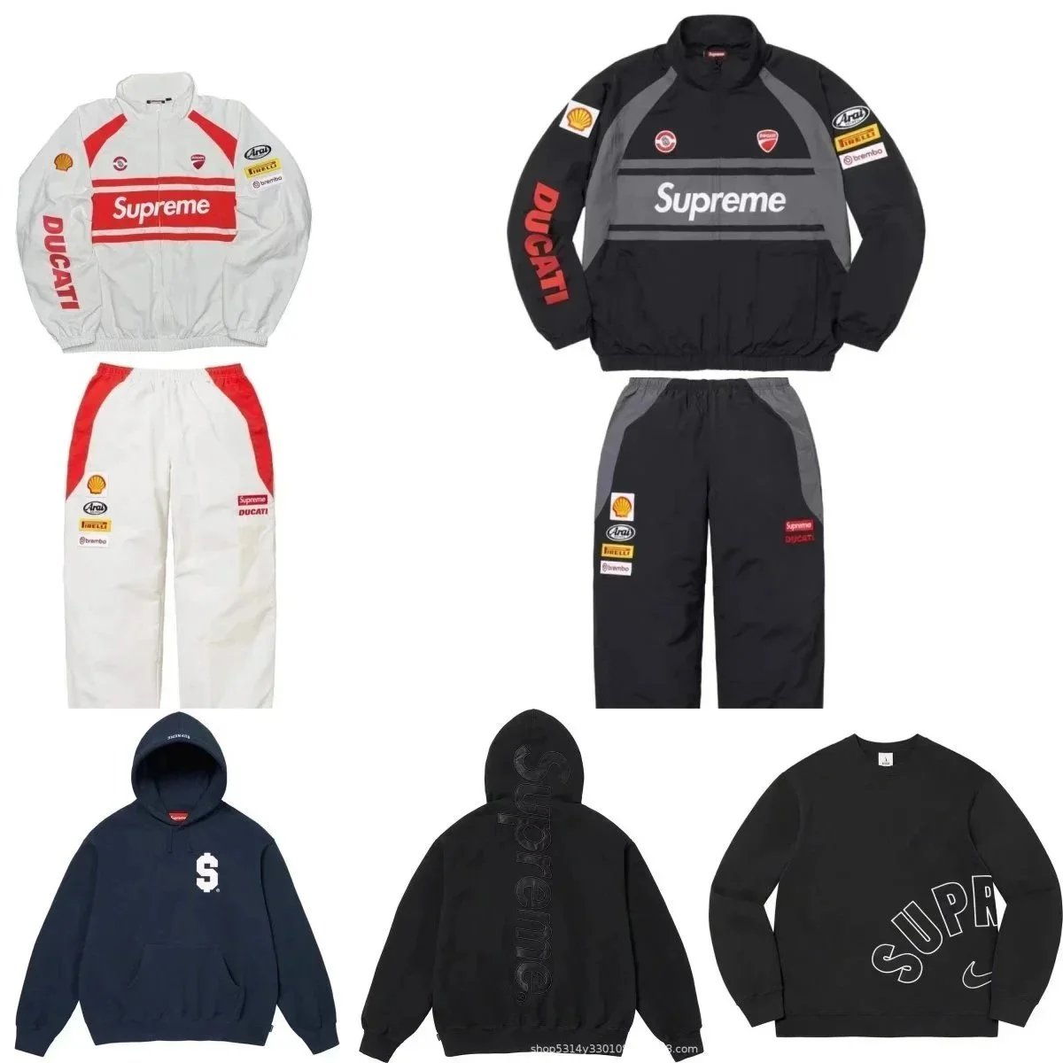 Supreme x Ducati Track Jacket and Pants Set