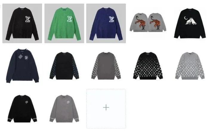 Louis Vuitton Knit Sweaters with Monogram and Logo Design