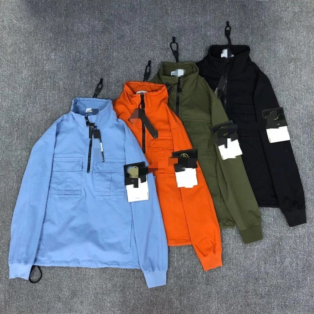Men's Casual Half-Zip Hooded Jacket in Multiple Colors