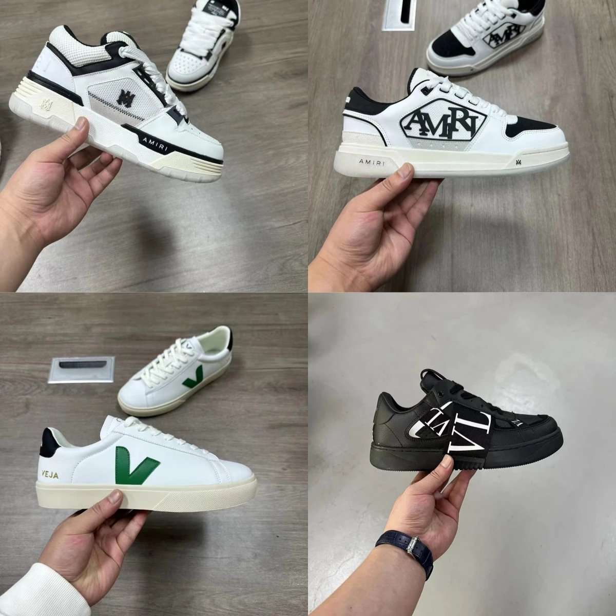 AMIRI White Black Sneakers Men Fashion Streetwear Shoes