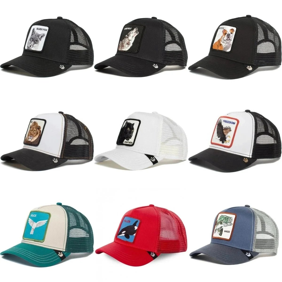Animal Patch Trucker Hats for Men and Women