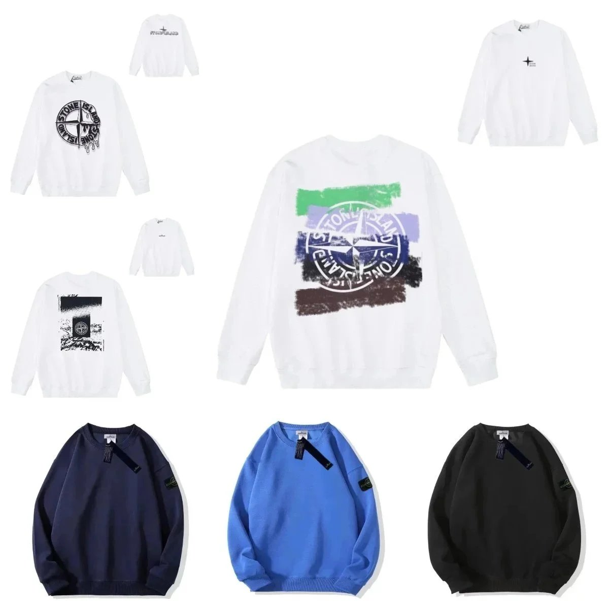 Stone Island Sweatshirts Men's Casual Long Sleeve Hoodies