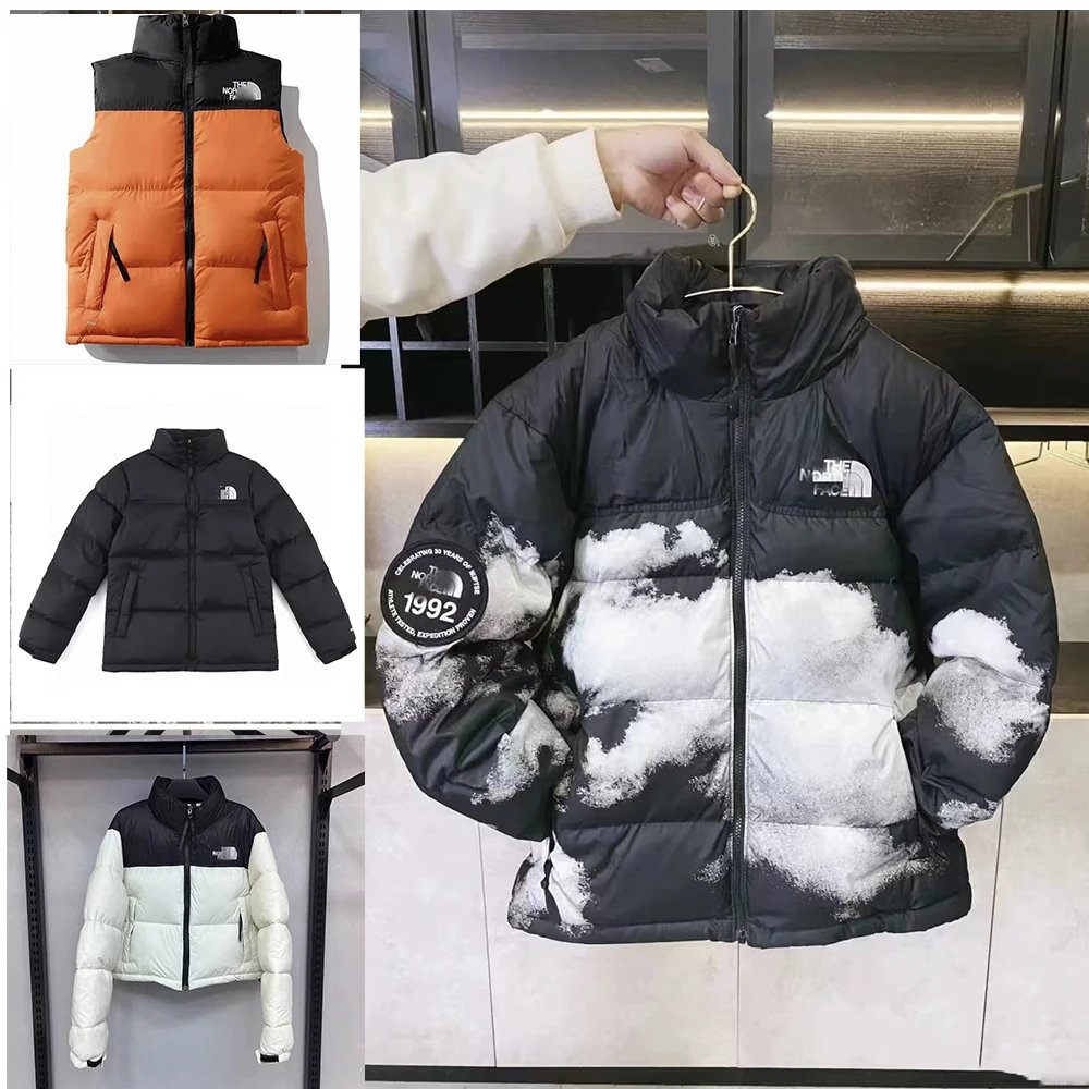 The North Face Cloud Print Winter Jacket Men Women Outdoor Warm Puffer Coat