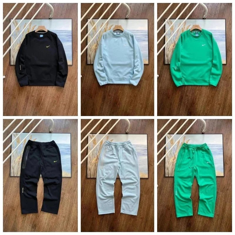 Nike Sweatshirt and Jogger Set for Men - Black, Grey, Green