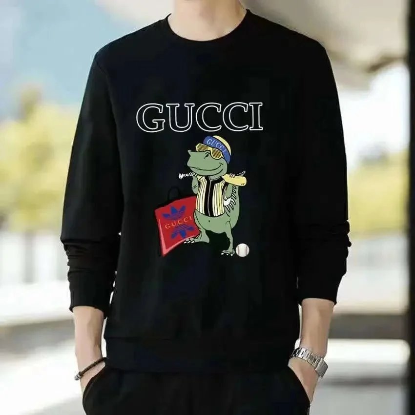 Gucci Crocodile Print Sweatshirt Men Fashion Casual Hoodie