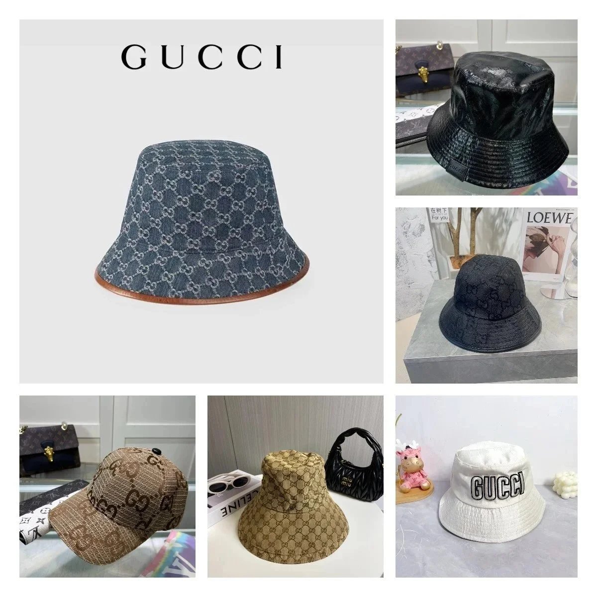 Gucci Bucket Hat Monogram Pattern Fashion Accessory