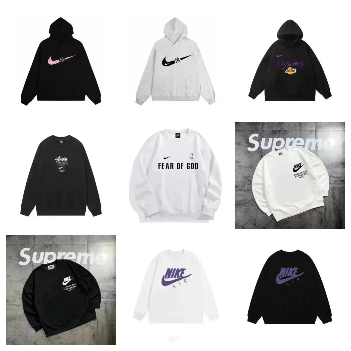 Nike Hoodies and Sweatshirts Collection | Supreme x Nike Collaboration