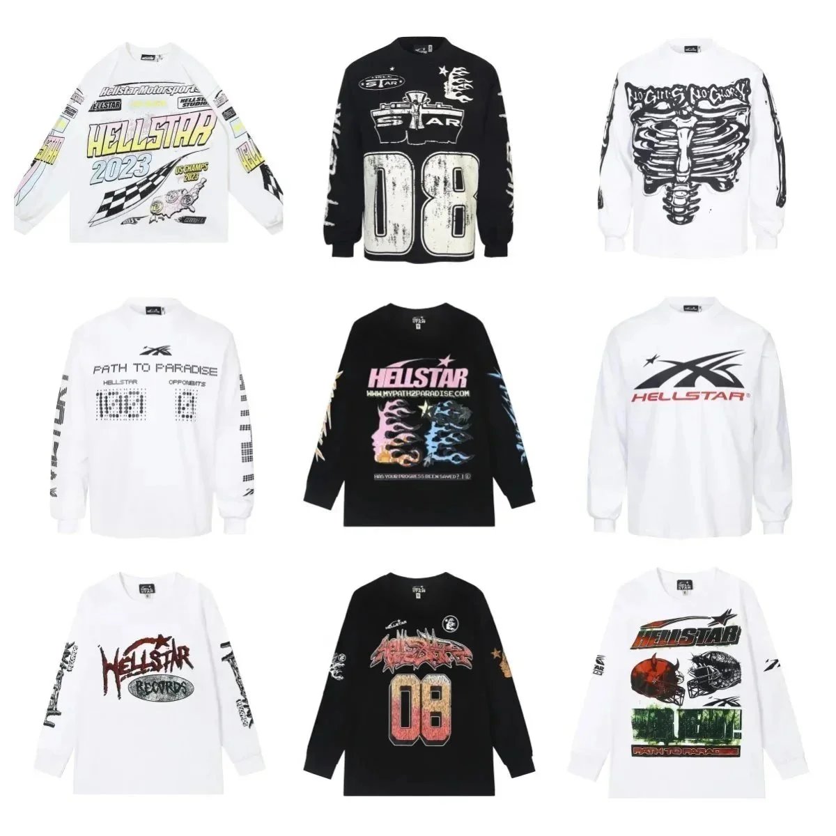 HELLSTAR Long Sleeve T-Shirts Collection 2023