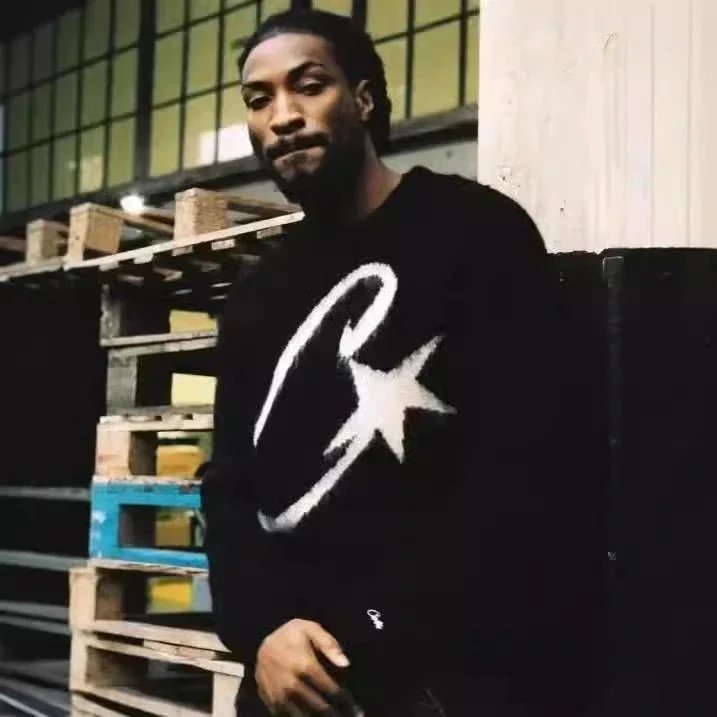Cactus Jack Black Sweater with White Logo Design