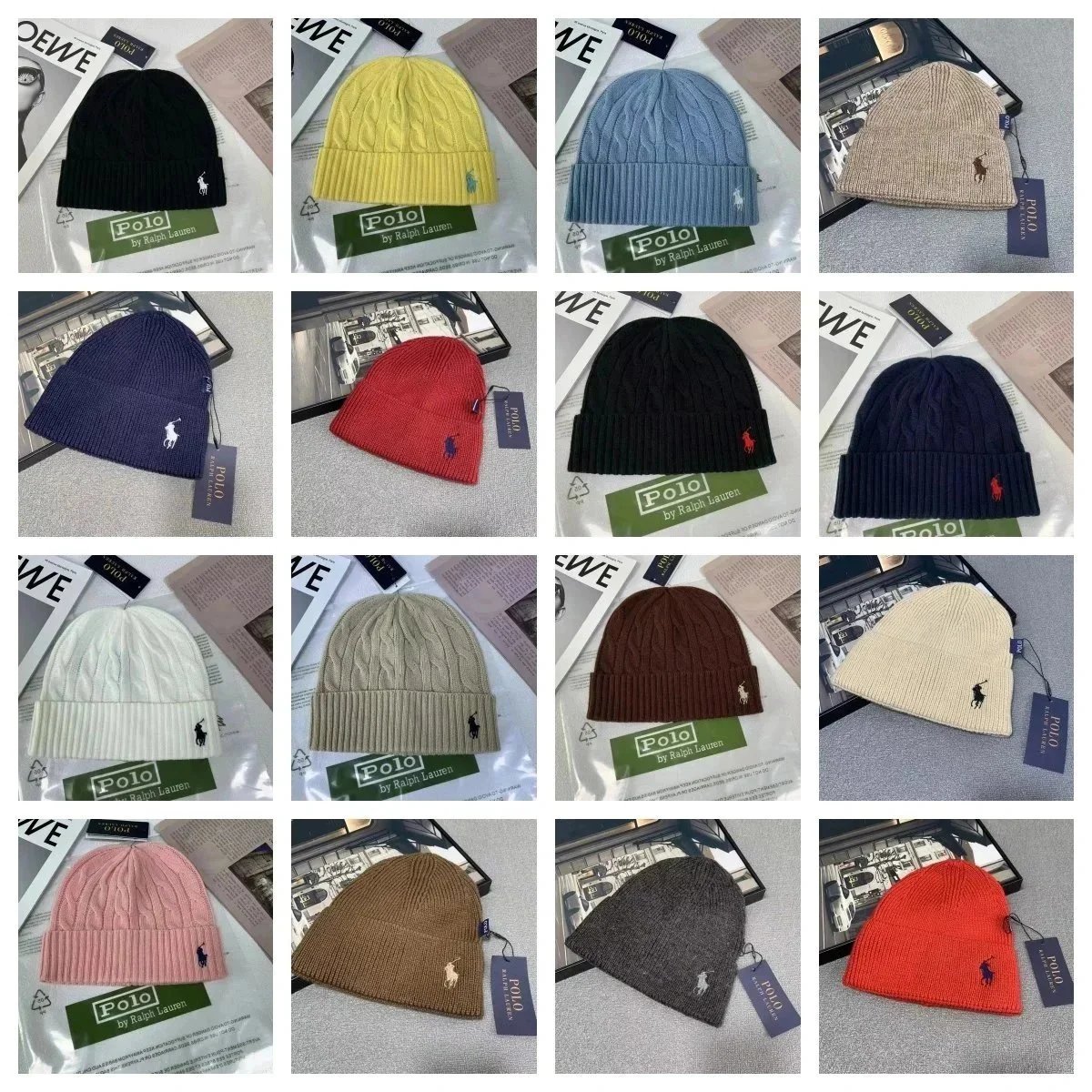 Polo by Ralph Lauren Knit Beanie Hat in Multiple Colors