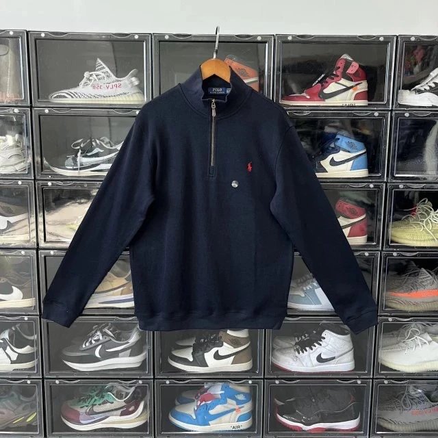 Polo Ralph Lauren Navy Blue Half-Zip Sweater Men's Casual Wear