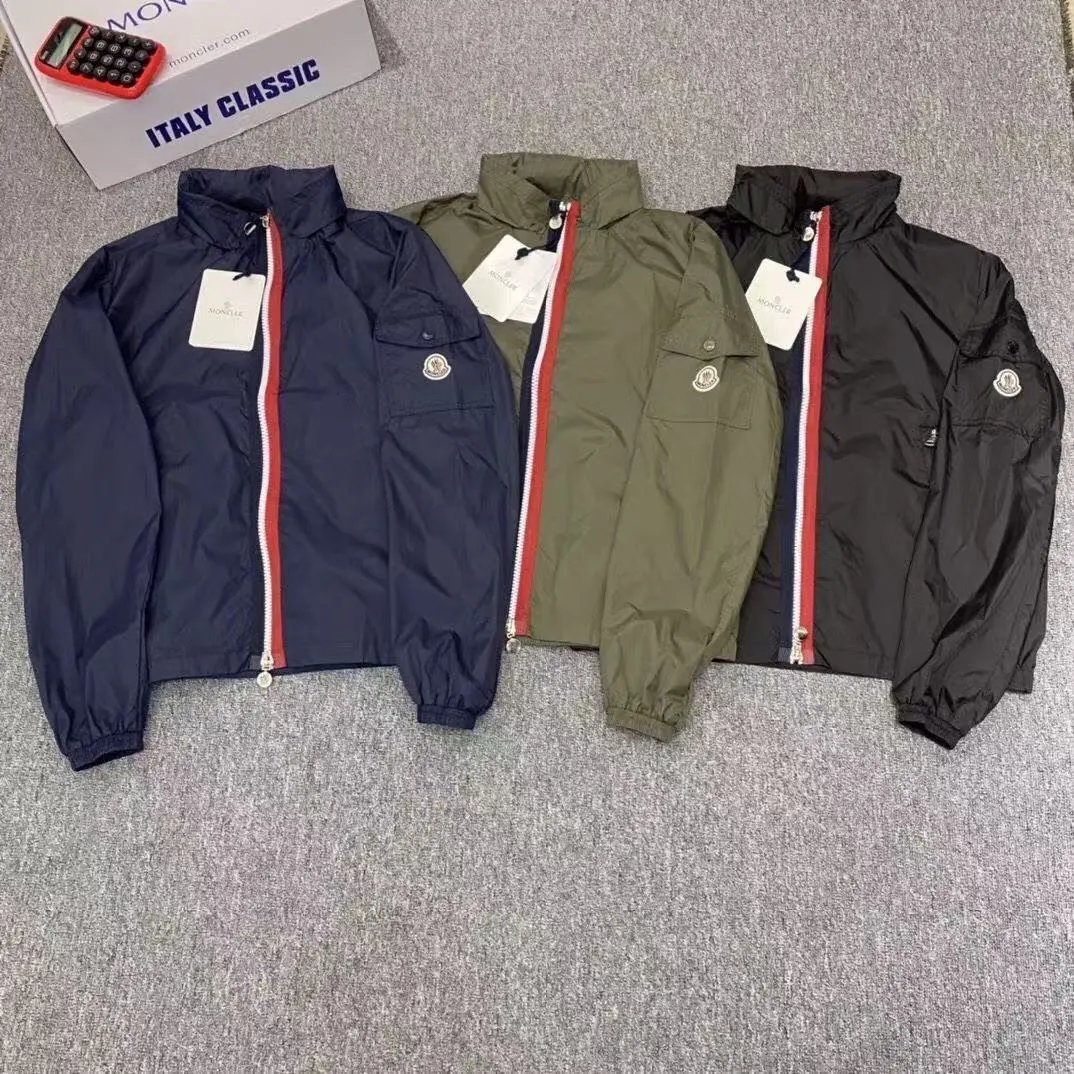 Moncler Classic Windbreaker Jacket Men's Lightweight Outdoor Coat