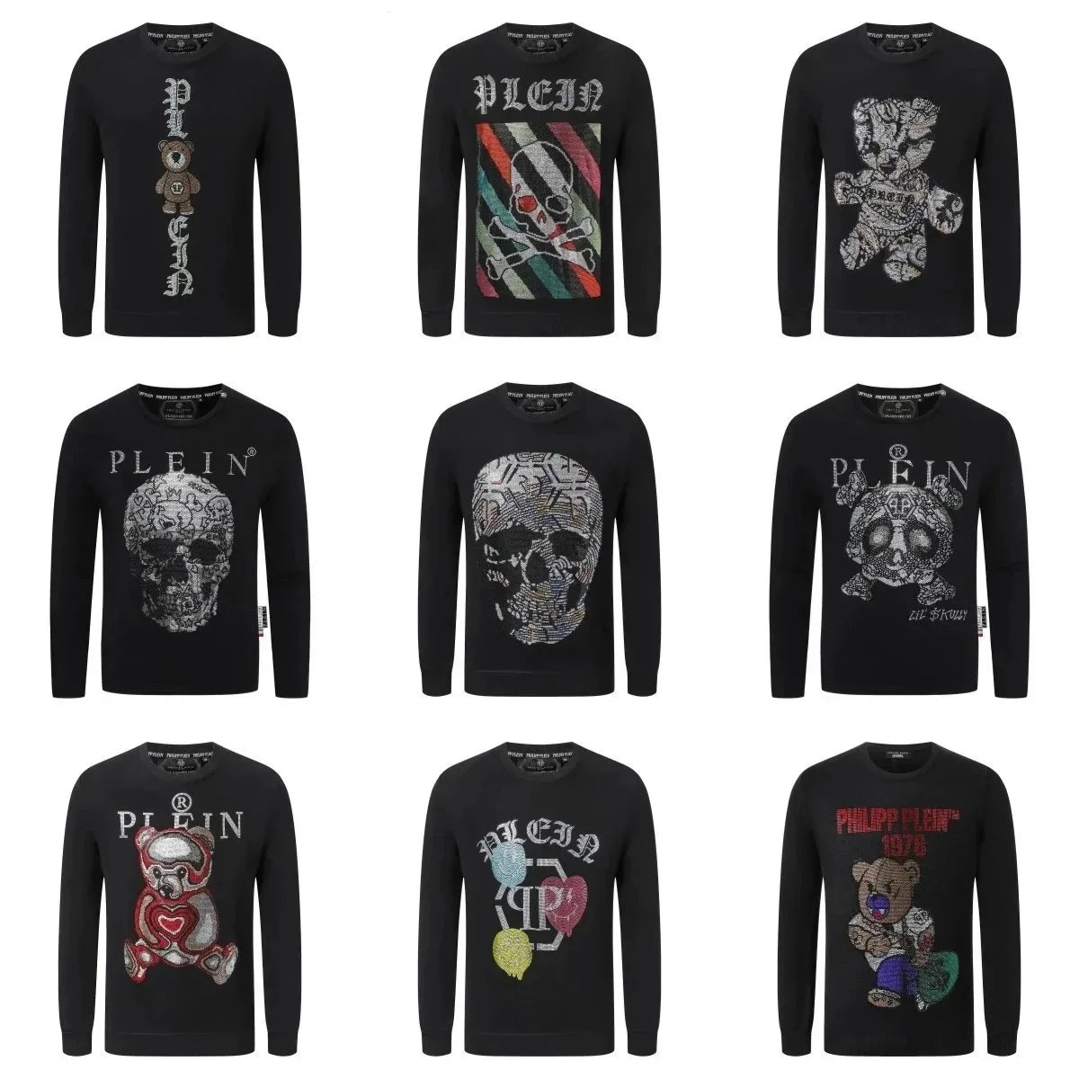Philipp Plein Embroidered Sweaters for Men