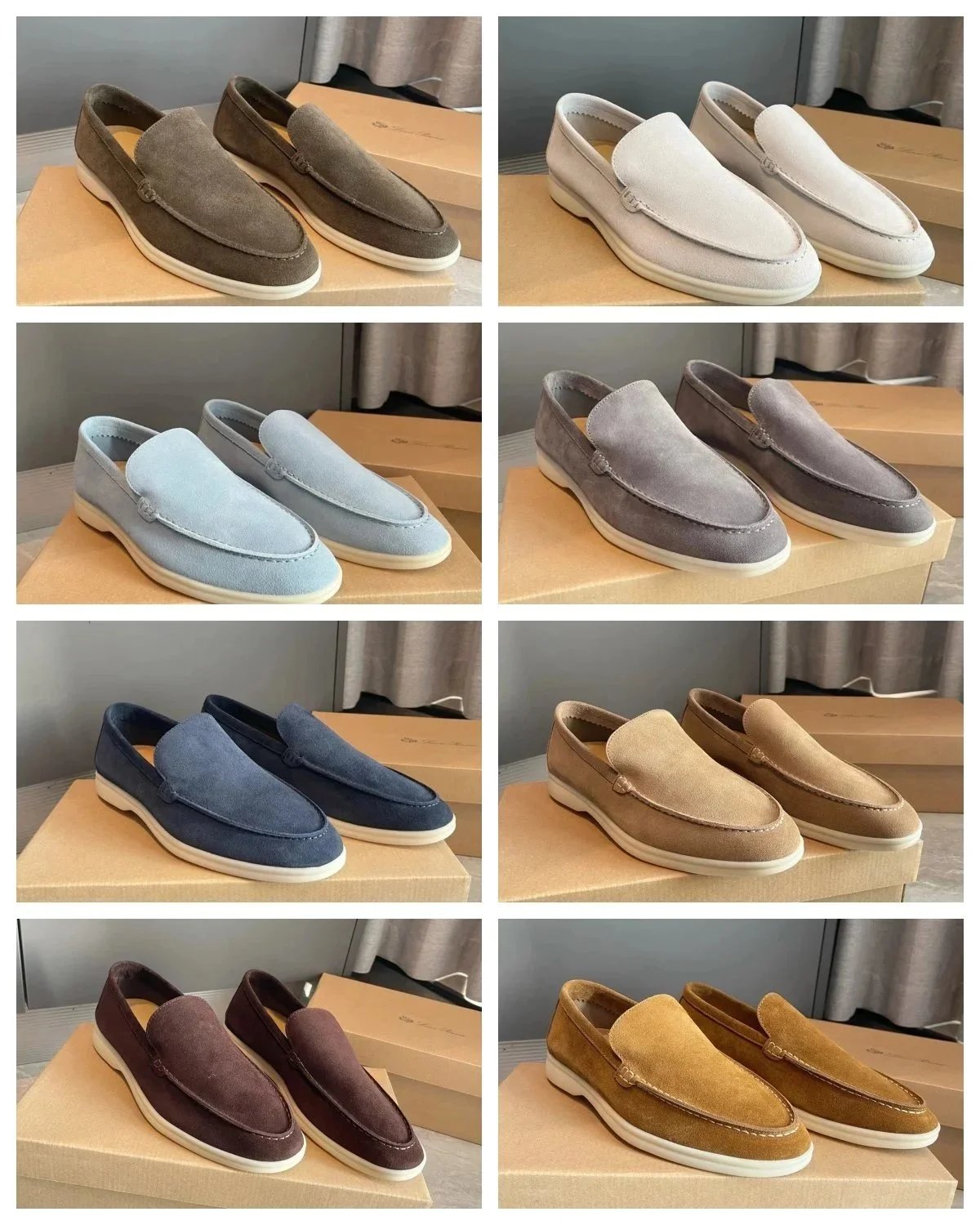 Men's Suede Loafers Slip-On Casual Shoes in Multiple Colors