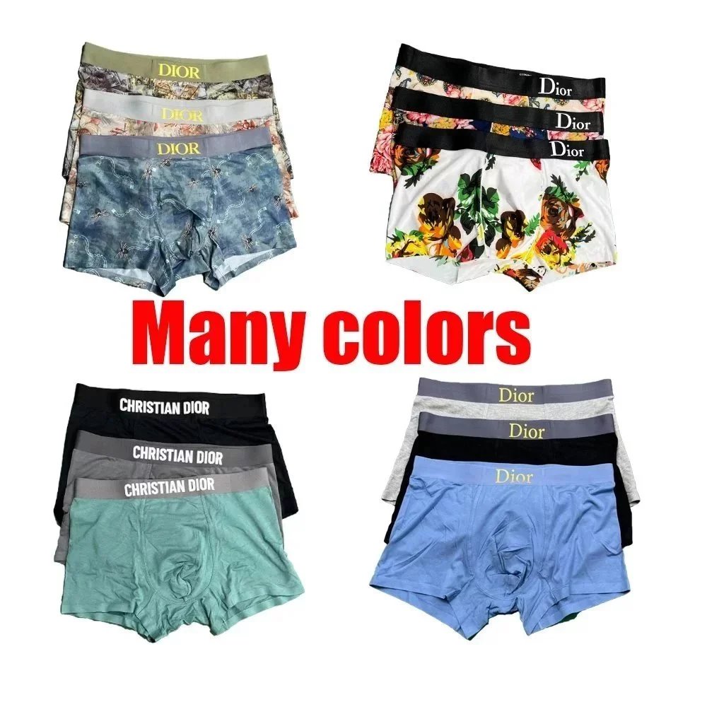 Dior Men's Boxer Briefs Underwear Many Colors Floral Print