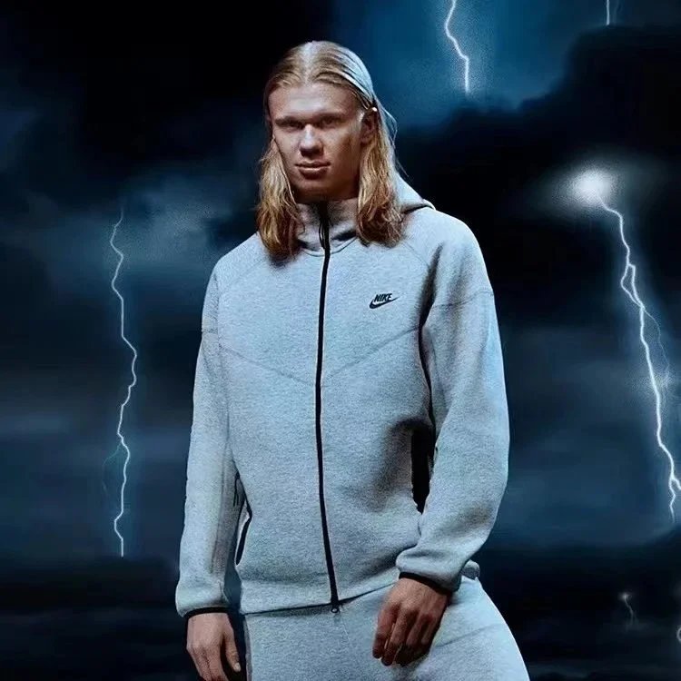 Nike Gray Full-Zip Hoodie Men's Sportswear