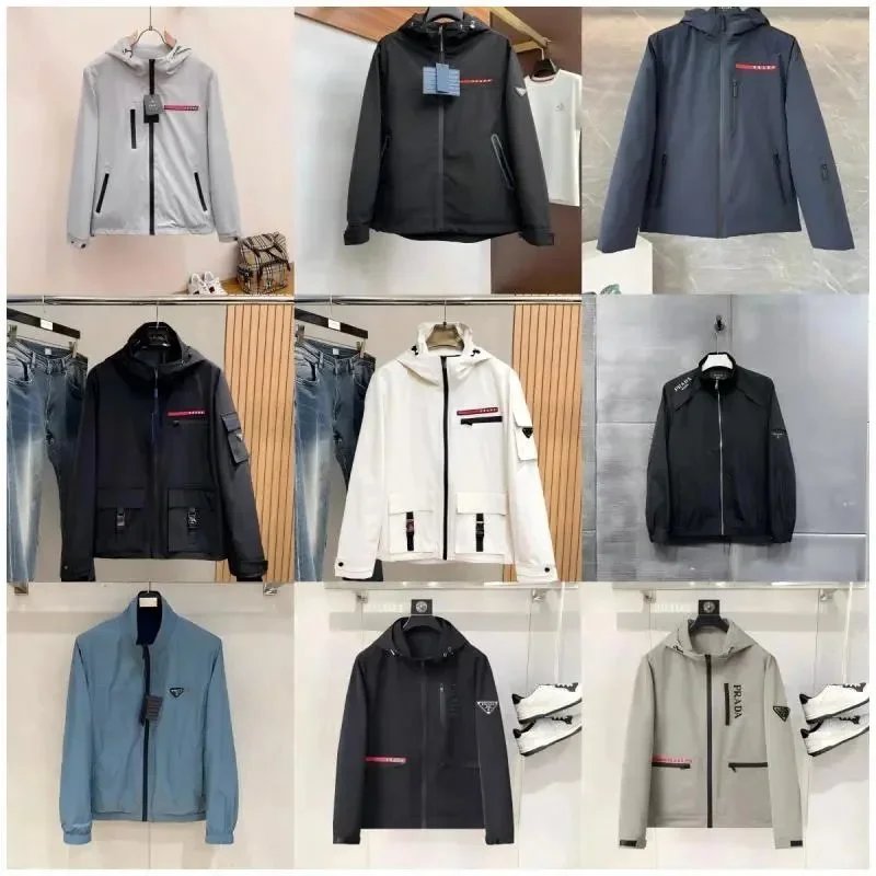 Men's Hooded Windbreaker Jacket Lightweight Waterproof Outdoor Sport Coat