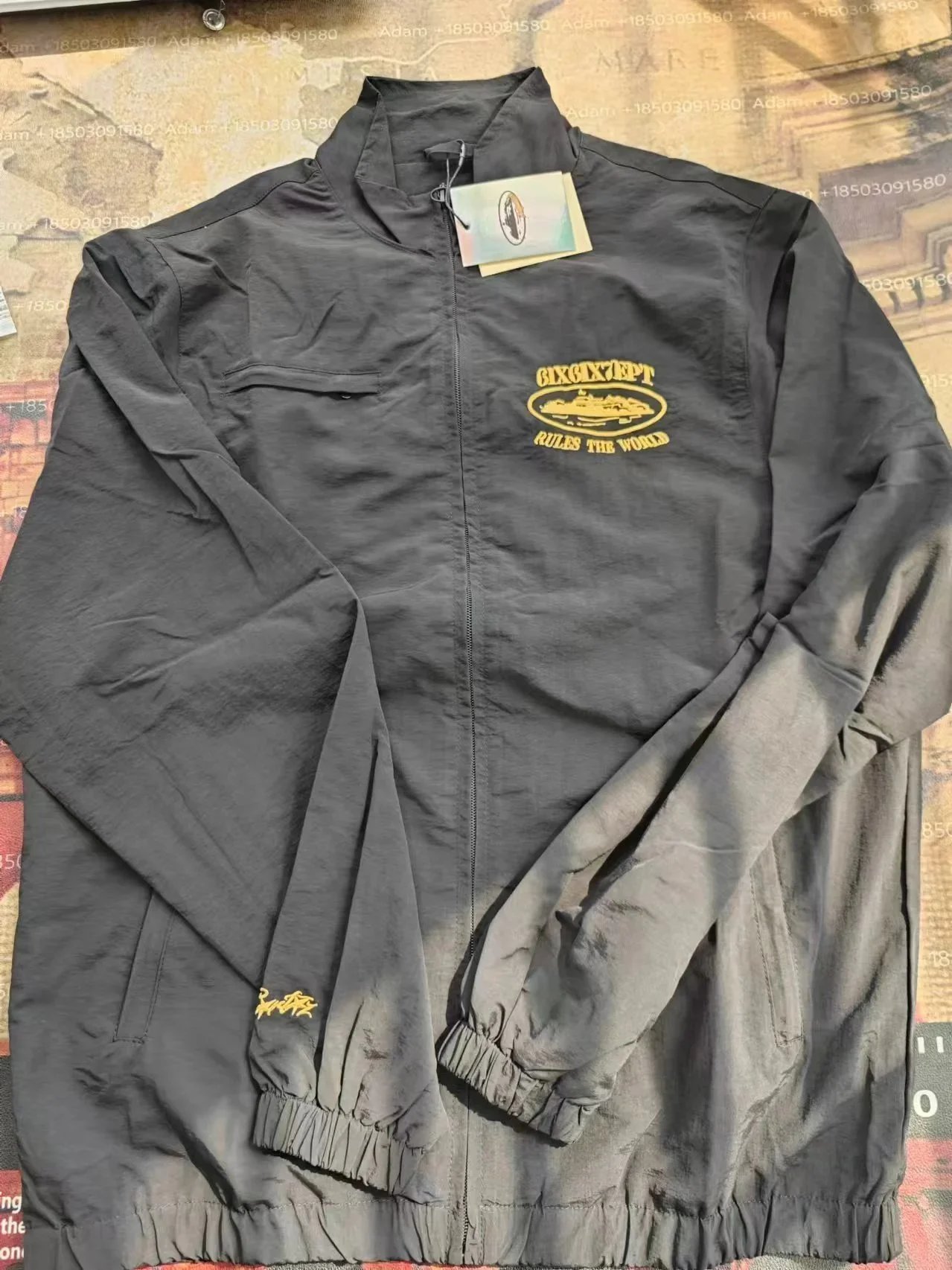 Sixsixx7pt Rules The World Jacket Men's Black Windbreaker