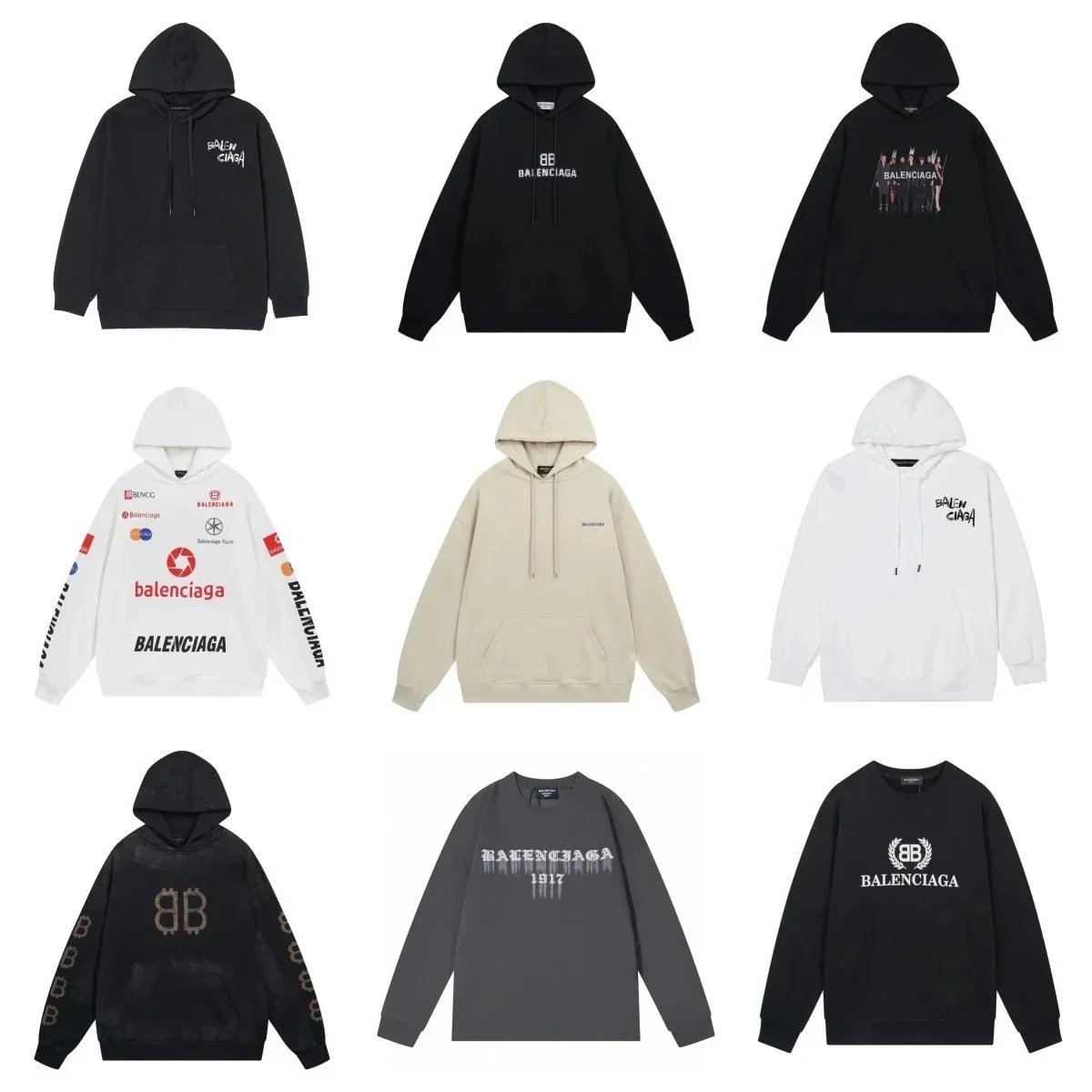 Balenciaga Hoodies Sweatshirts Men Women Fashion Streetwear