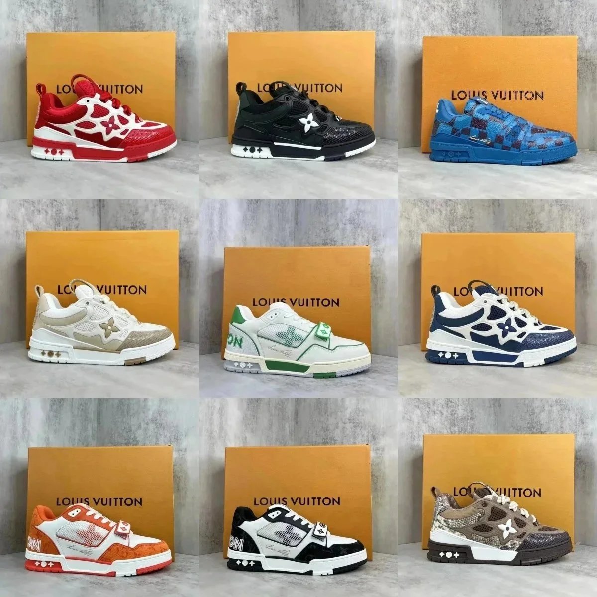 Louis Vuitton Sneakers Men Women Fashion Luxury Sport Shoes