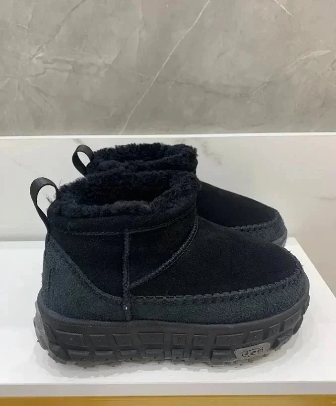 UGG Black Mini Boot for Women Winter Warm Fur Lined Snow Boots