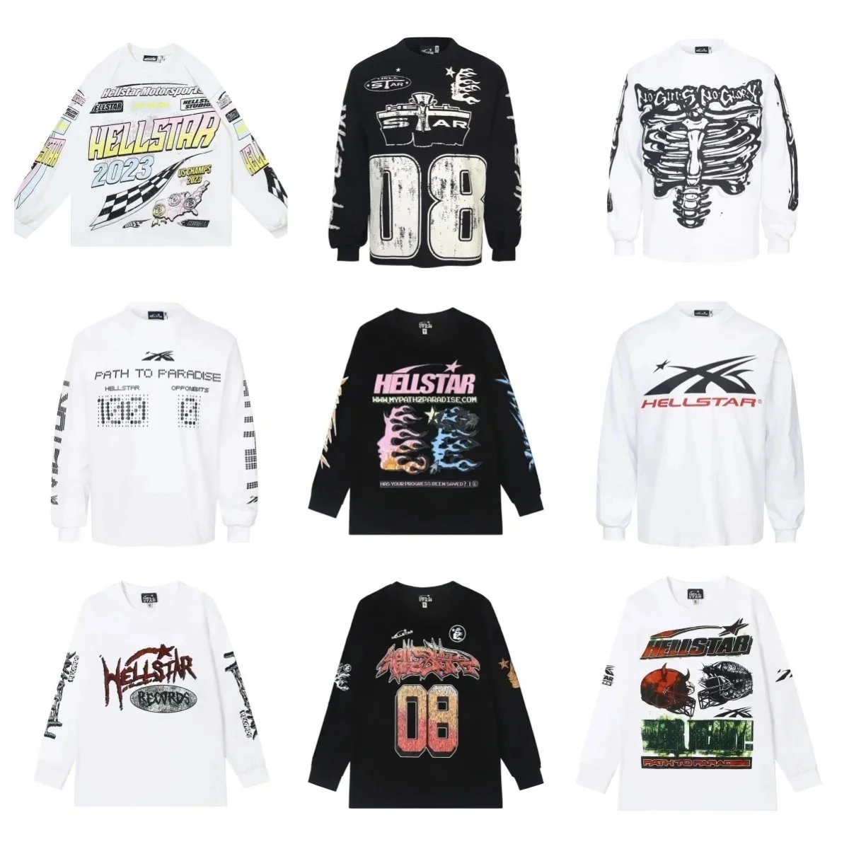 HELLSTAR Long Sleeve T-Shirts Collection 2023