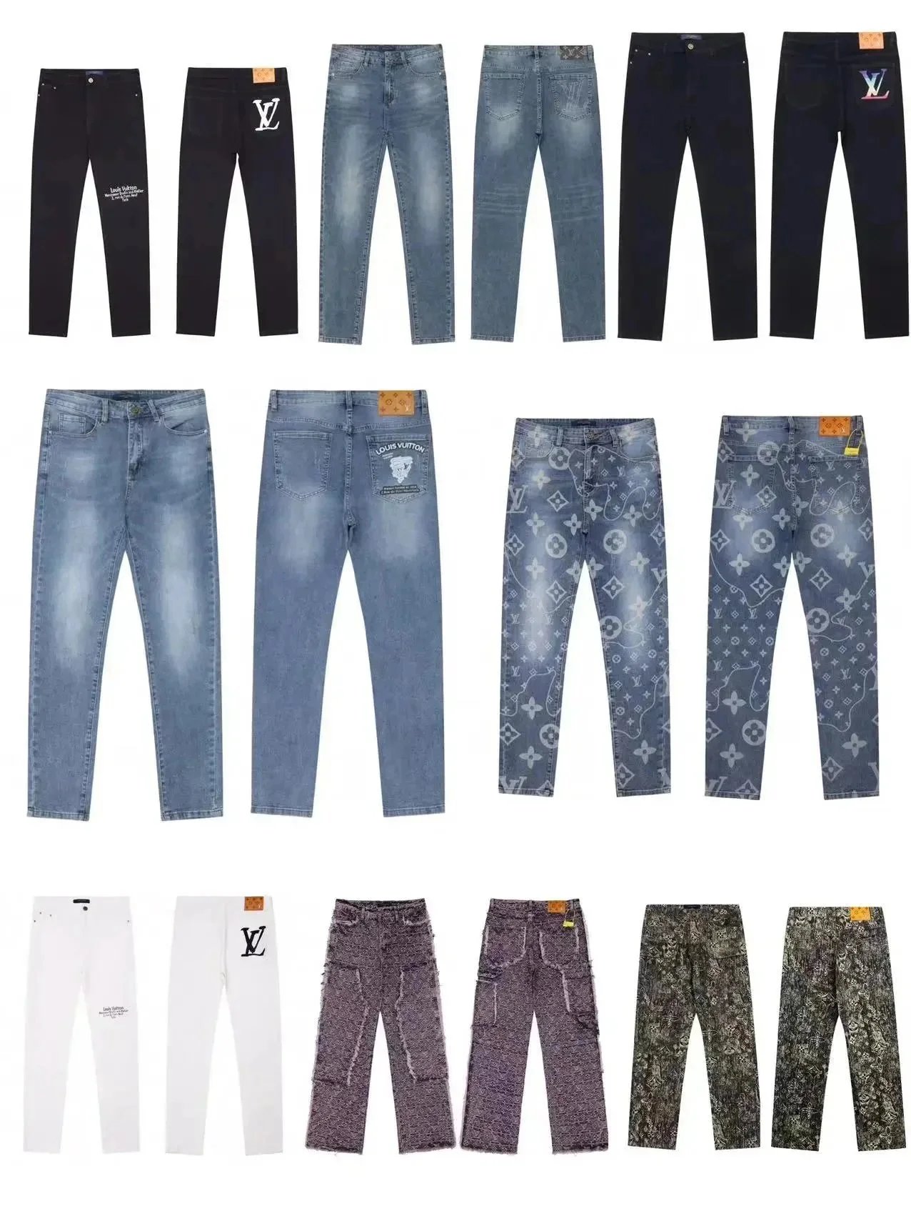 Louis Vuitton Jeans Denim Pants Fashion Designer Mens Wear
