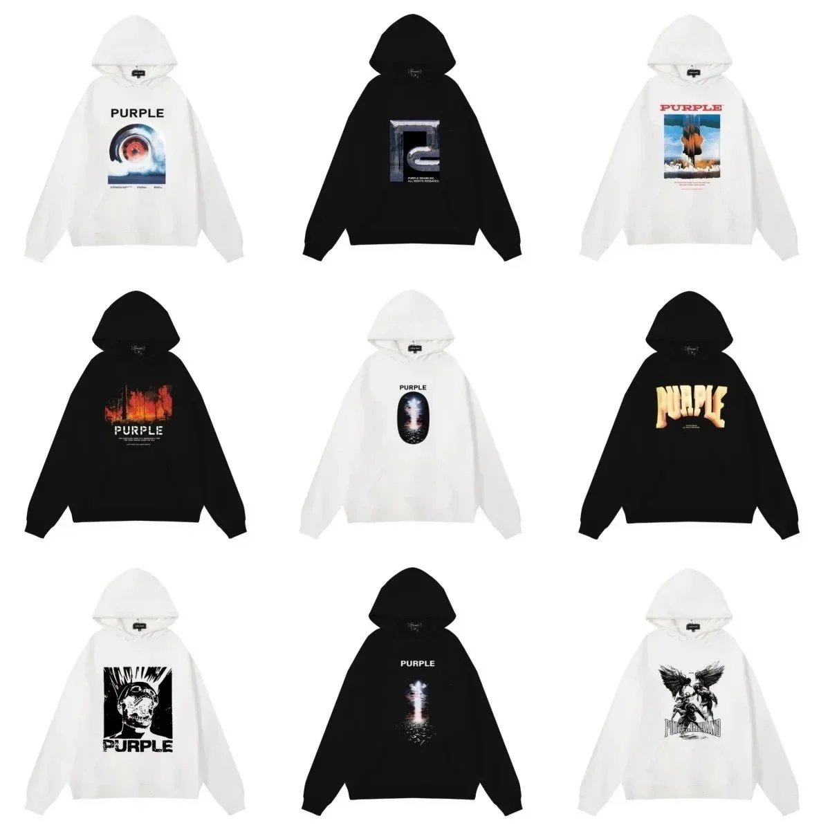 PURPLE Hoodie Collection - Trendy Streetwear Sweatshirts